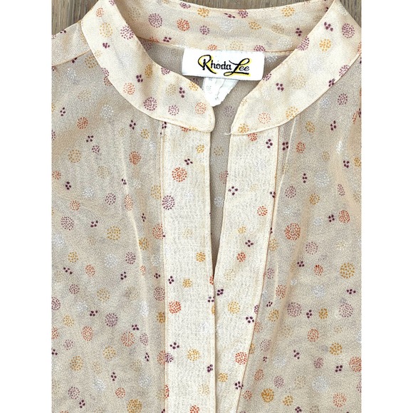 Vintage Sheer Butterfly Blouse Bohemian Top sz M - Picture 3 of 4